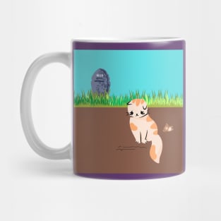 ' miss you mica ' sad kitty art Mug